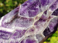 Polished Chevron Amethyst Points x 4 From Zambia - Toprock Gemstones and Minerals 