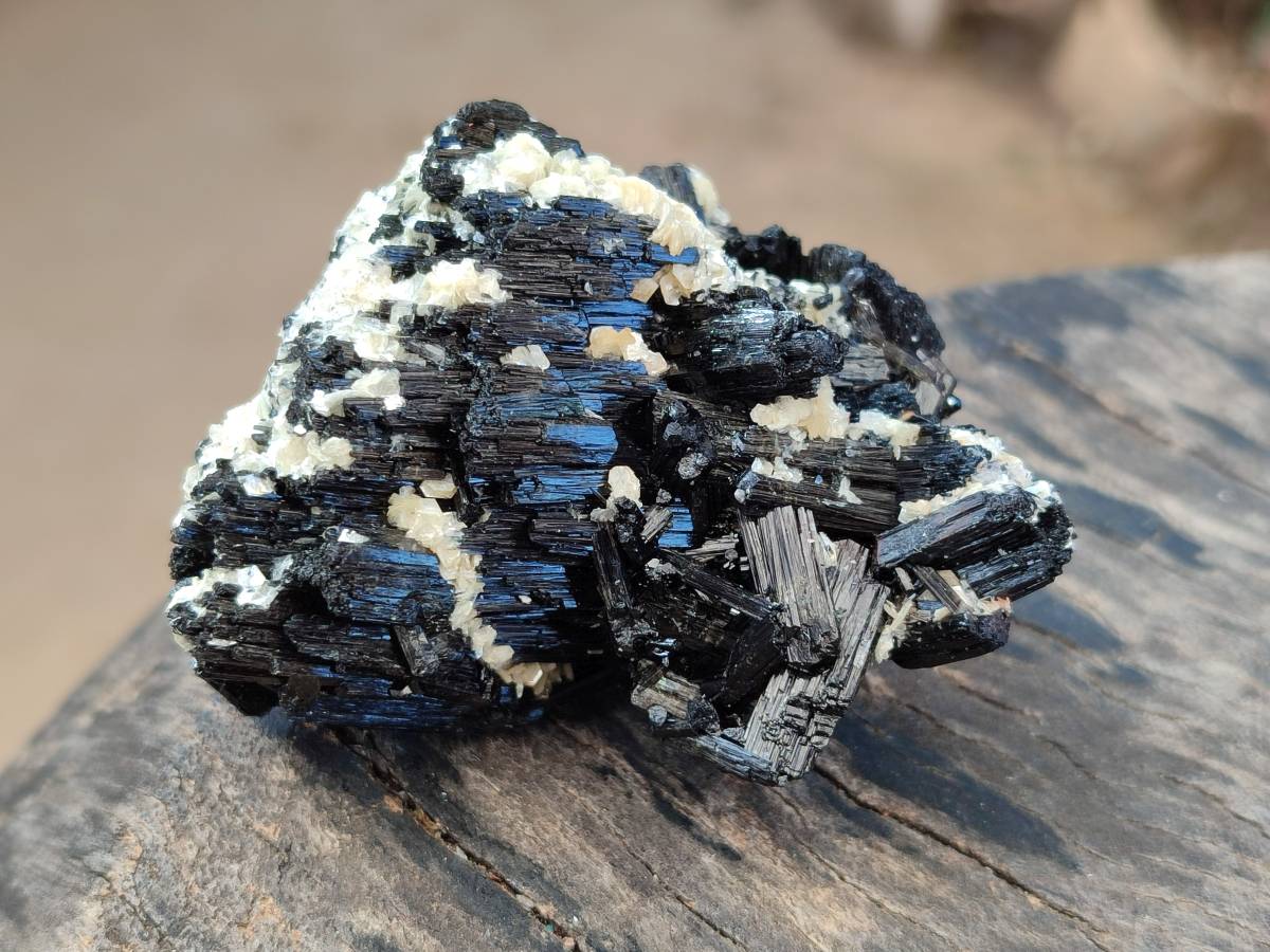 Natural Schorl Black Tourmaline Specimens x 12 From Erongo, Namibia - Toprock Gemstones and Minerals 