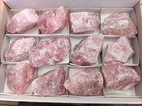 Natural Pink Rose Quartz Cobbed Specimens x 12 From North Cape, South Africa - Toprock Gemstones and Minerals 