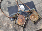 Hand Made Ammonite Pendants Set in Resin - Sold Per Item - From Southern Africa - Toprock Gemstones and Minerals 