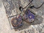Hand Made Ammonite Pendants Set in Resin - Sold Per Item - From Southern Africa - Toprock Gemstones and Minerals 