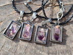 Hand Made Amethyst Pendants Set in Resin - Sold Per Item - From Southern Africa - Toprock Gemstones and Minerals 