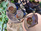 Hand Made Ammonite Pendants Set in Resin - Sold Per Item - From Southern Africa - Toprock Gemstones and Minerals 