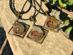 Hand Made Ammonite Pendants Set in Resin - Sold Per Item - From Southern Africa - Toprock Gemstones and Minerals 