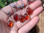 Hand Made Baltic Amber Pendants Set With Resin In Sterling Silver - Sold Per Item - From Southern Africa - Toprock Gemstones and Minerals 