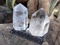 Polished Clear Quartz Crystals x 6 From Madagascar - Toprock Gemstones and Minerals 