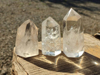 Polished Clear Quartz Crystals x 6 From Madagascar - Toprock Gemstones and Minerals 