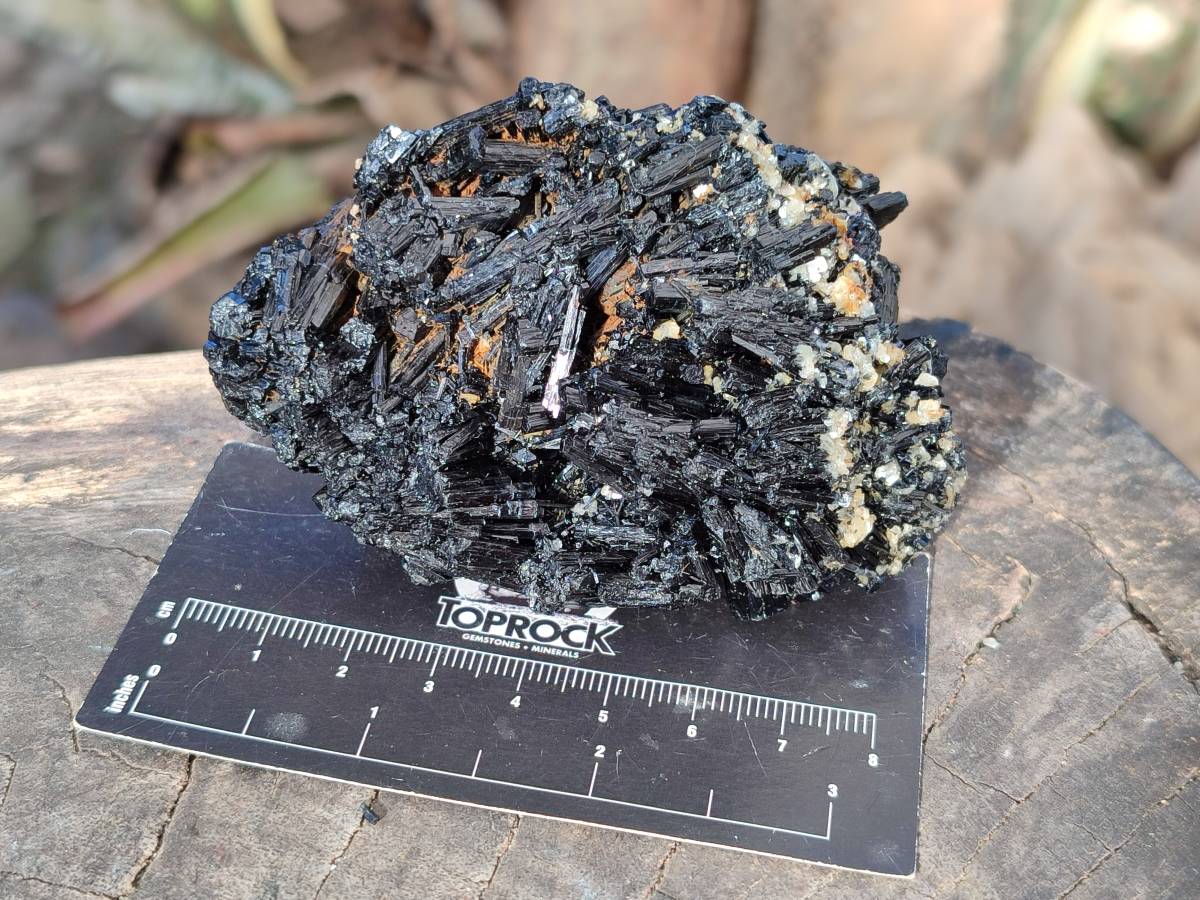 Natural Schorl Black Tourmaline Specimens x 6 From Erongo, Namibia - Toprock Gemstones and Minerals 