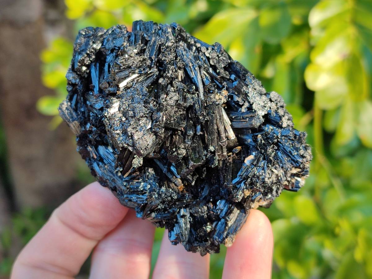 Natural Schorl Black Tourmaline Specimens x 6 From Erongo, Namibia - Toprock Gemstones and Minerals 