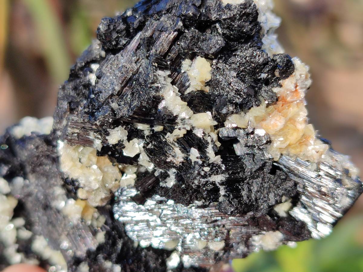 Natural Schorl Black Tourmaline Specimens x 6 From Erongo, Namibia - Toprock Gemstones and Minerals 