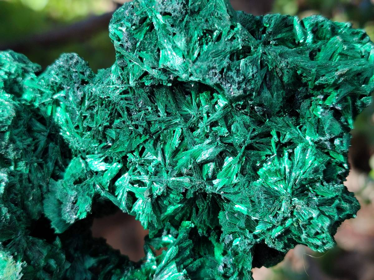 Natural Silky Malachite Specimens x 2 From Kasompe, Congo - Toprock Gemstones and Minerals 