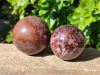 Polished Garnet Spheres x 3 From Mahajanga, Madagascar - Toprock Gemstones and Minerals 