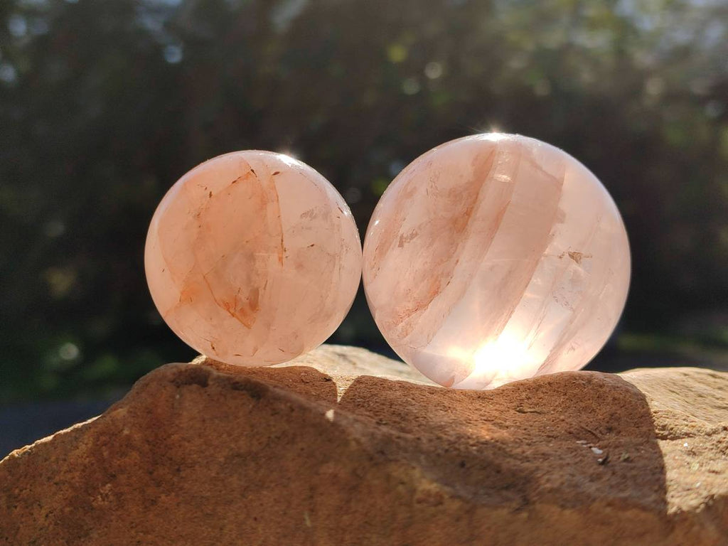 Polished Red Hematoid Quartz Spheres x 6 From Ambatondrazaka, Madagascar - Toprock Gemstones and Minerals 