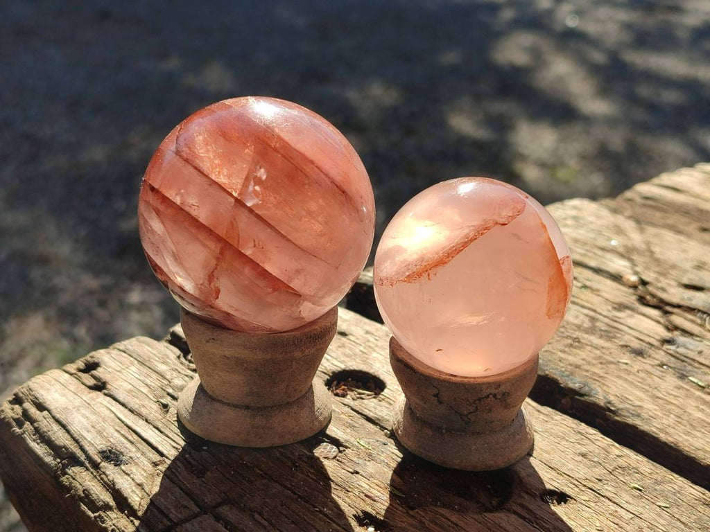 Polished Red Hematoid Quartz Spheres x 6 From Ambatondrazaka, Madagascar - Toprock Gemstones and Minerals 