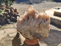 Natural Phantom Smokey Quartz Cluster x 1 From Luena, Congo