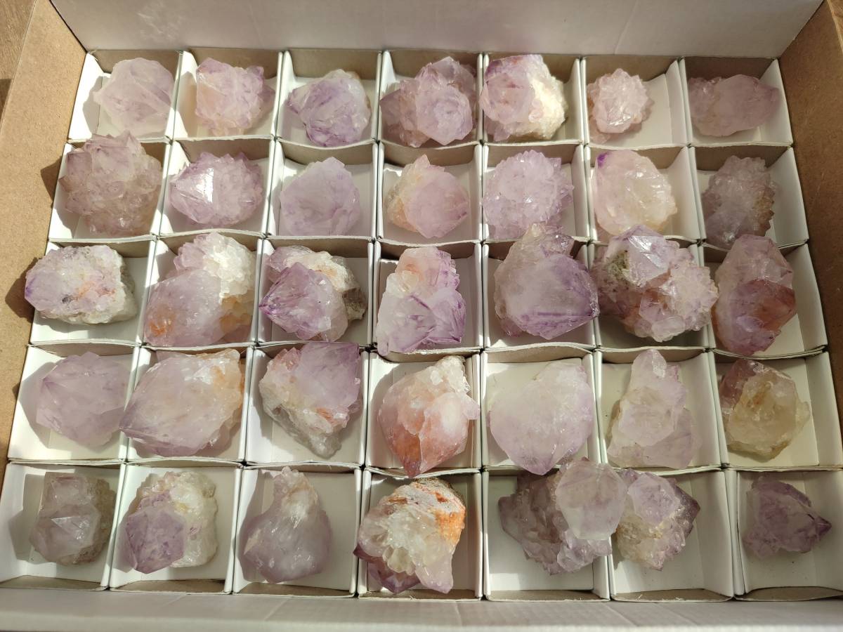 Natural Amethyst Spirit Quartz Crystals x 35 From Boekenhouthoek, South Africa - Toprock Gemstones and Minerals 