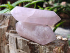Polished Double Terminated Rose Quartz Points x 12 Madagascar - Toprock Gemstones and Minerals 