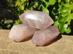 Polished Double Terminated Rose Quartz Points x 12 Madagascar - Toprock Gemstones and Minerals 