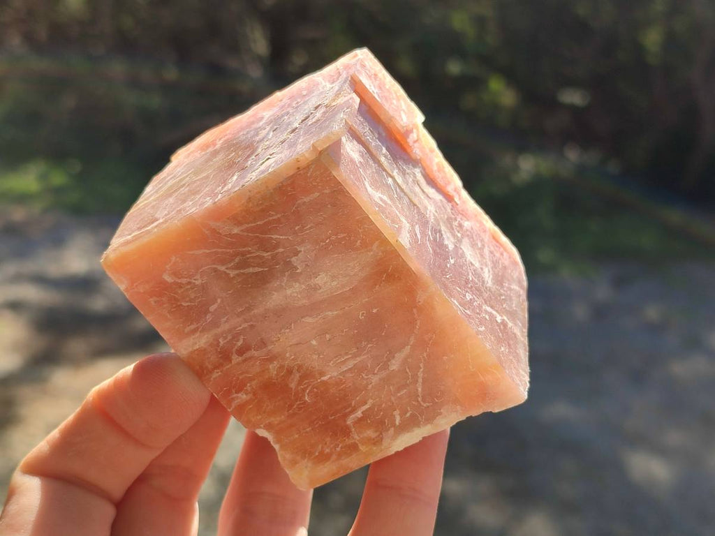 Natural Sunset Orange Calcite Specimens x 6 From Spitzkop, Namibia - Toprock Gemstones and Minerals 