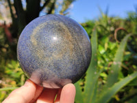 Polished Lazulite Spheres x 2 From Madagascar - Toprock Gemstones and Minerals 