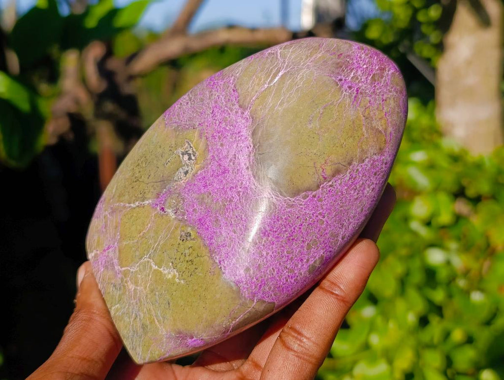Polished Stichtite Standing Free Forms x 2 From Barberton, South Africa - Toprock Gemstones and Minerals 