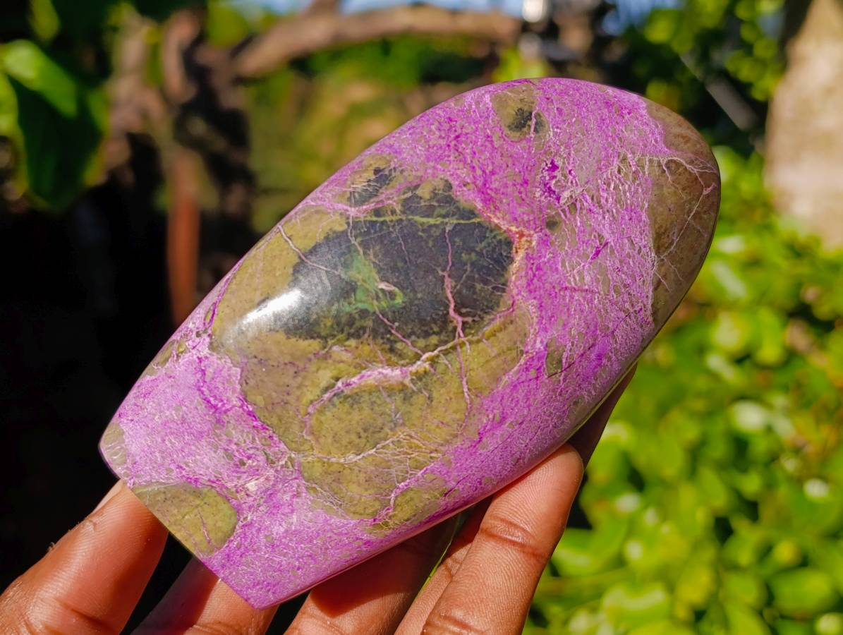 Polished Stichtite Standing Free Forms x 2 From Barberton, South Africa - Toprock Gemstones and Minerals 