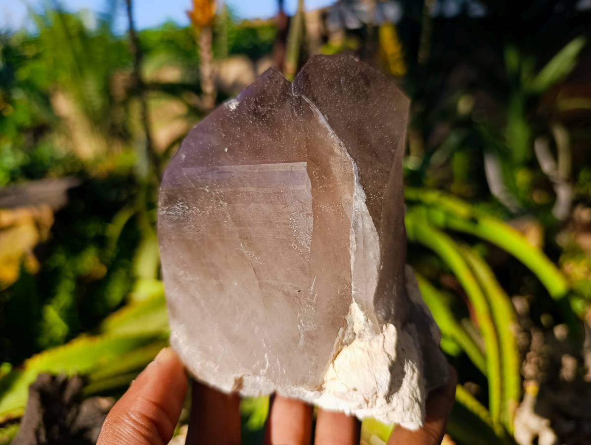 Natural Cascading Smokey Quartz Crystals x 3 From Zomba, Malawi - Toprock Gemstones and Minerals 