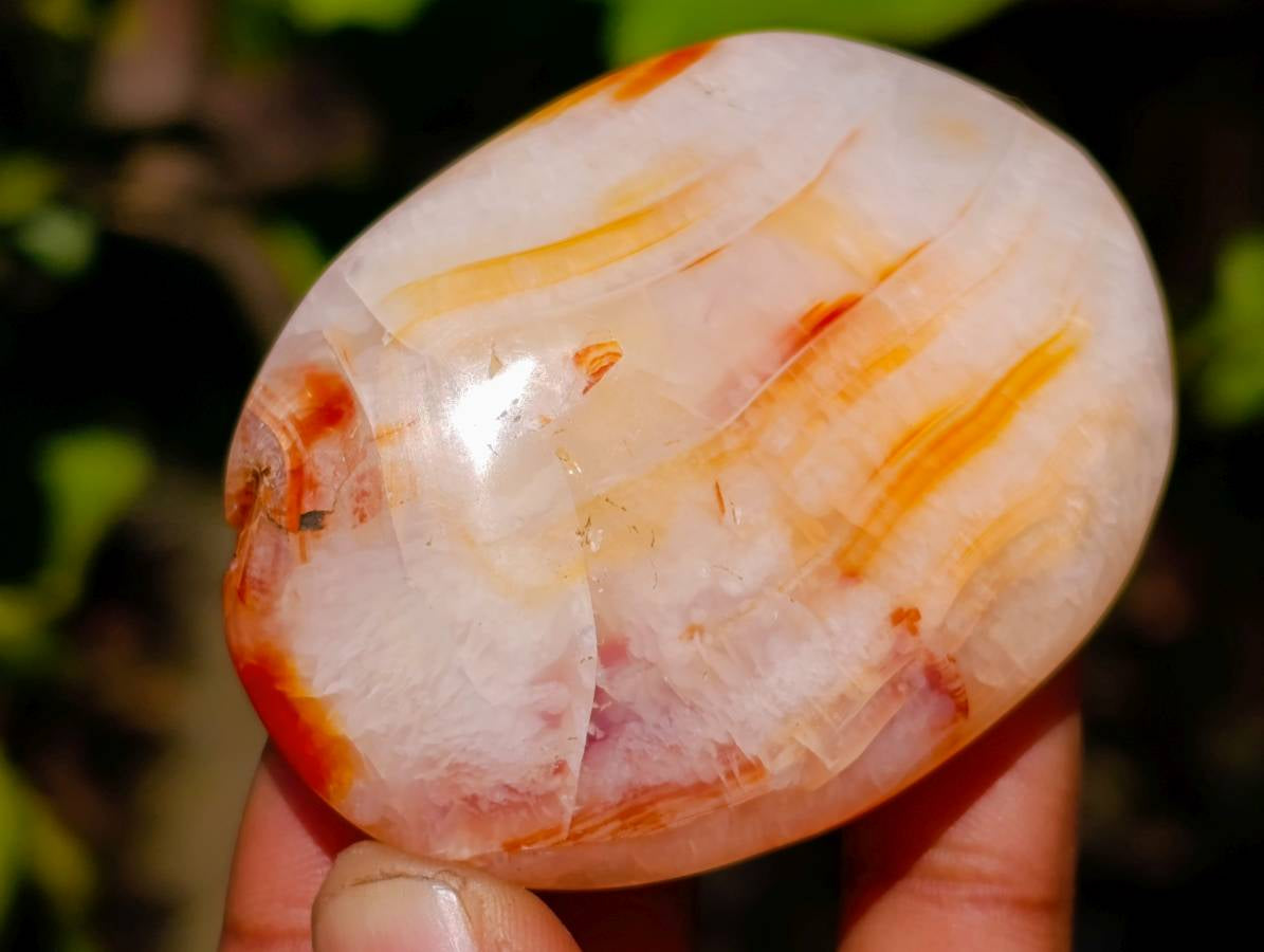 Polished Carnelian Agate Palm Stones x 18 From Madagascar - Toprock Gemstones and Minerals 