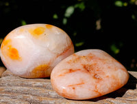 Polished Carnelian Agate Palm Stones x 18 From Madagascar - Toprock Gemstones and Minerals 