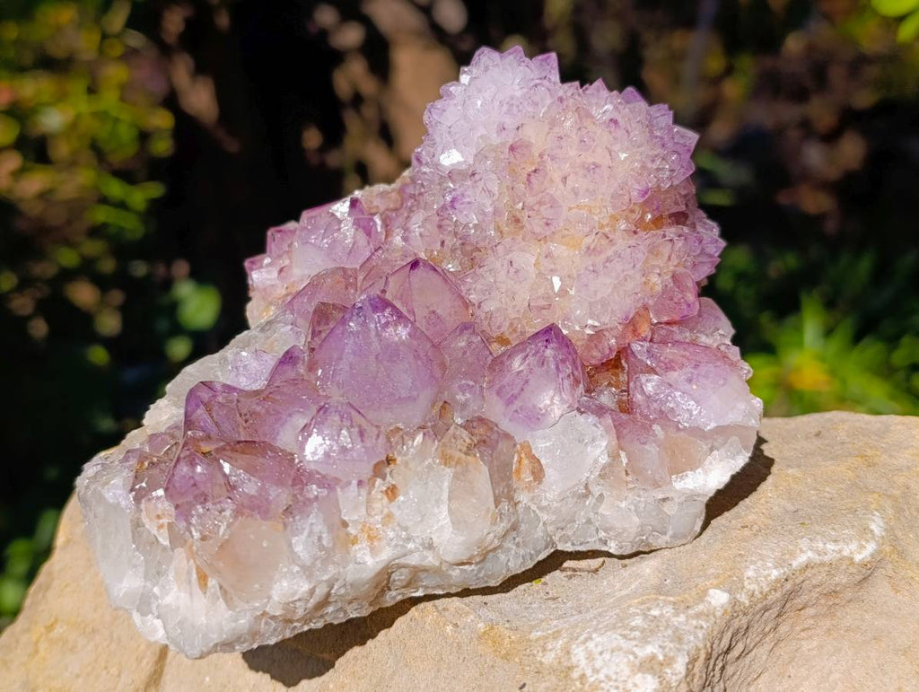 Natural Amethyst Spirit Quartz Clusters x 2 From Boekenhouthoek, South Africa - Toprock Gemstones and Minerals 