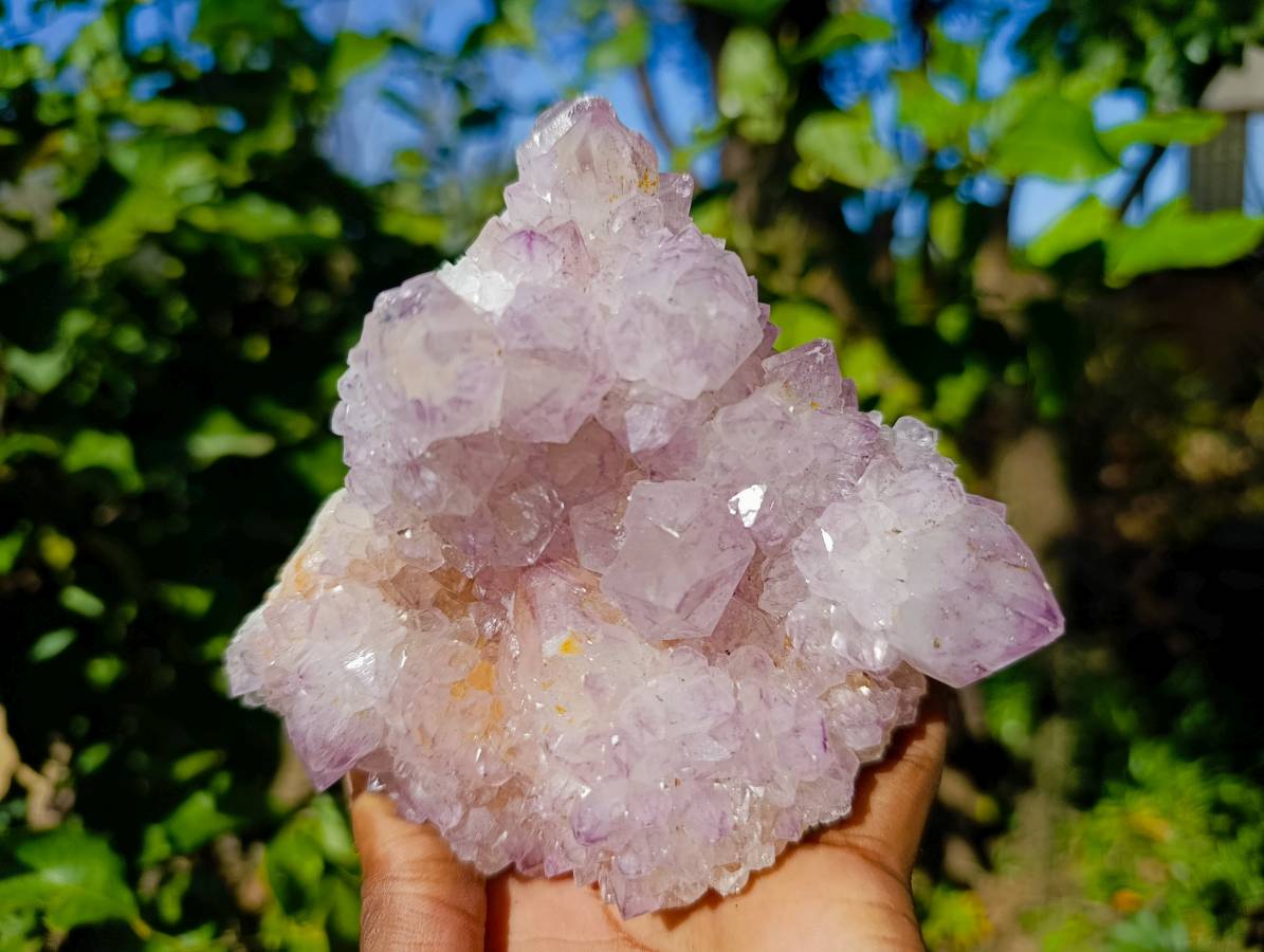 Natural Amethyst Spirit Quartz Clusters x 2 From Boekenhouthoek, South Africa - Toprock Gemstones and Minerals 