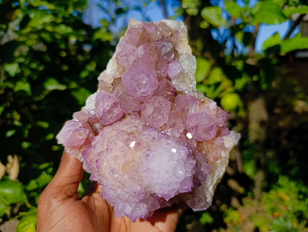 Natural Amethyst Spirit Quartz Clusters x 2 From Boekenhouthoek, South Africa - Toprock Gemstones and Minerals 