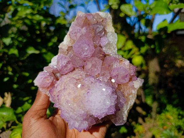 Natural Amethyst Spirit Quartz Clusters x 2 From Boekenhouthoek, South Africa