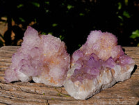 Natural Amethyst Spirit Quartz Clusters x 2 From Boekenhouthoek, South Africa