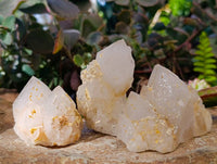 Natural Cascading Pineapple Candle Quartz Clusters x 13 From Madagascar