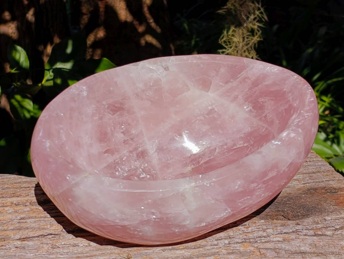 Polished Rose Quartz Bowl x 1 Madagascar - Toprock Gemstones and Minerals 