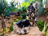 Natural Schorl Black Tourmaline Specimens x 3 From Erongo, Namibia