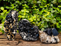 Natural Schorl Black Tourmaline Specimens x 3 From Erongo, Namibia
