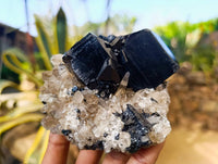 Natural Schorl Black Tourmaline Specimens x 3 From Erongo, Namibia