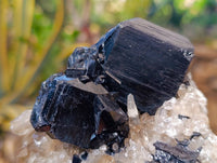 Natural Schorl Black Tourmaline Specimens x 3 From Erongo, Namibia