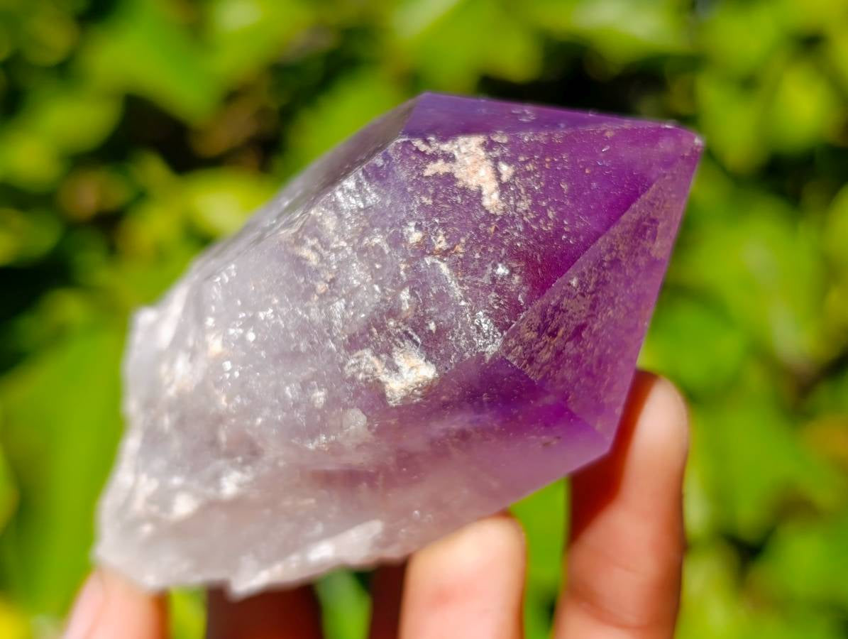 Natural Jacaranda Amethyst Quartz Crystals x 12 From Mumbwa, Zambia - Toprock Gemstones and Minerals 