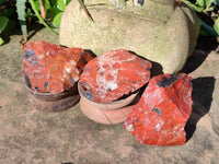 Natural Brecciated Jasper Cobbed Pieces x 19 From South Africa
