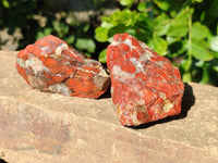 Natural Brecciated Jasper Cobbed Pieces x 19 From South Africa