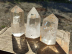 Polished Large Clear Quartz Crystals x 6 From Madagascar - Toprock Gemstones and Minerals 
