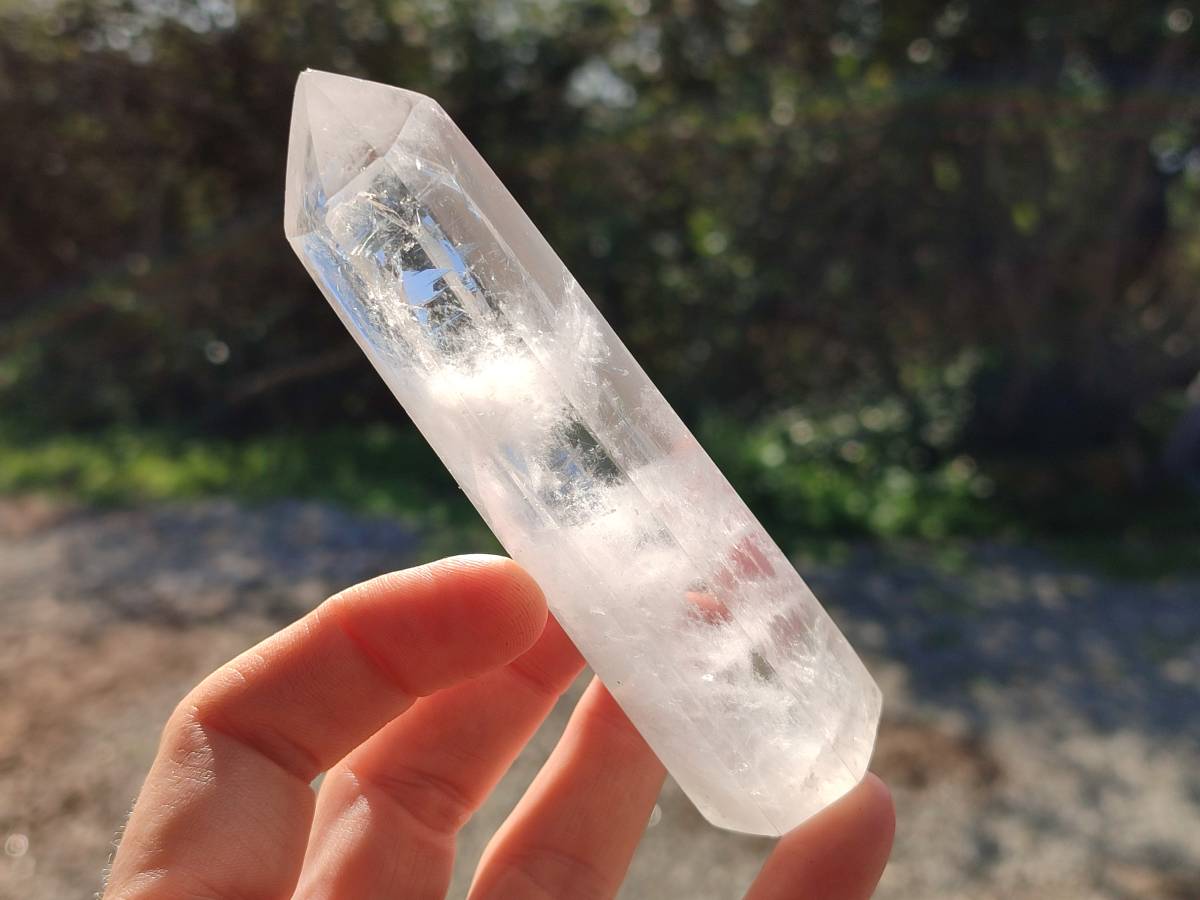 Polished Large Clear Quartz Crystals x 6 From Madagascar - Toprock Gemstones and Minerals 