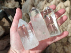 Polished Large Clear Quartz Crystals x 6 From Madagascar - Toprock Gemstones and Minerals 