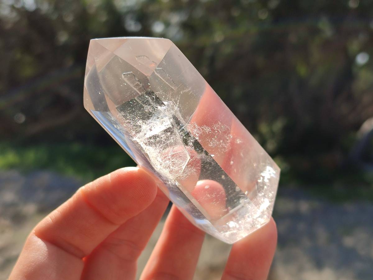 Polished Large Clear Quartz Crystals x 6 From Madagascar - Toprock Gemstones and Minerals 