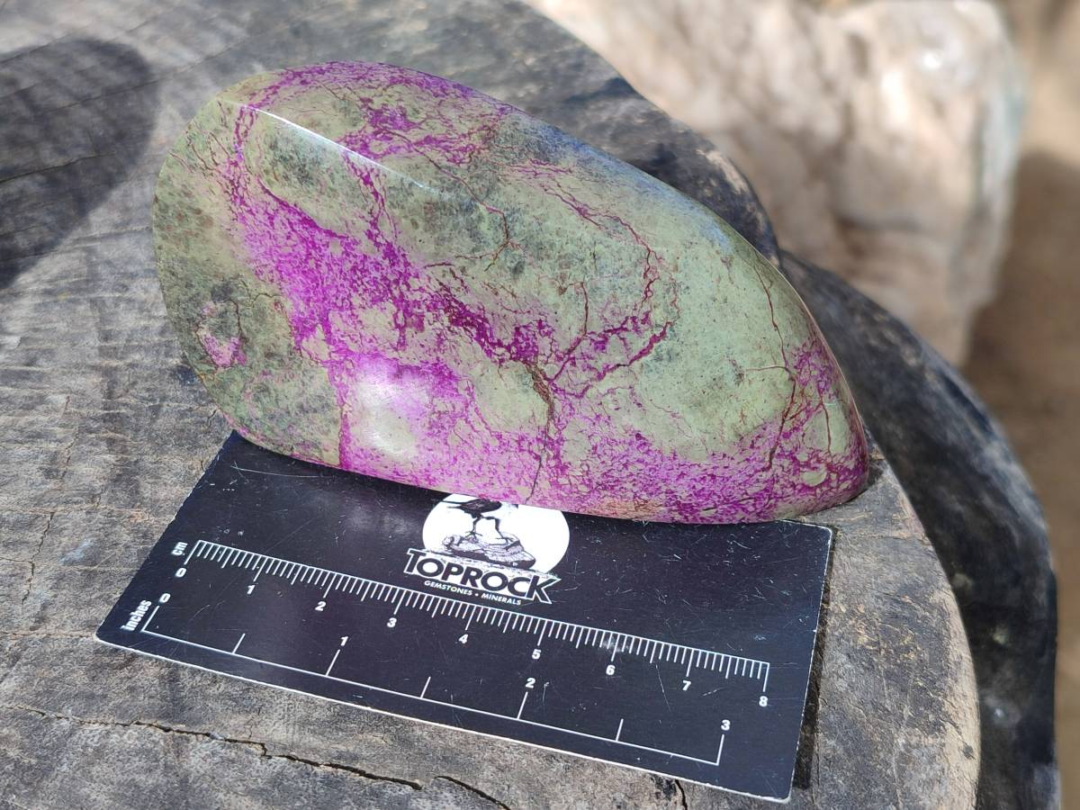 Polished Stichtite Free Forms x 4 From Barberton, South Africa - Toprock Gemstones and Minerals 