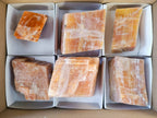 Natural Sunset Orange Calcite Specimens x 6 From Spitzkop, Namibia - Toprock Gemstones and Minerals 