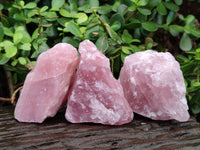 Natural Pink Rose Quartz Cobbed Specimens x 12 From North Cape, South Africa